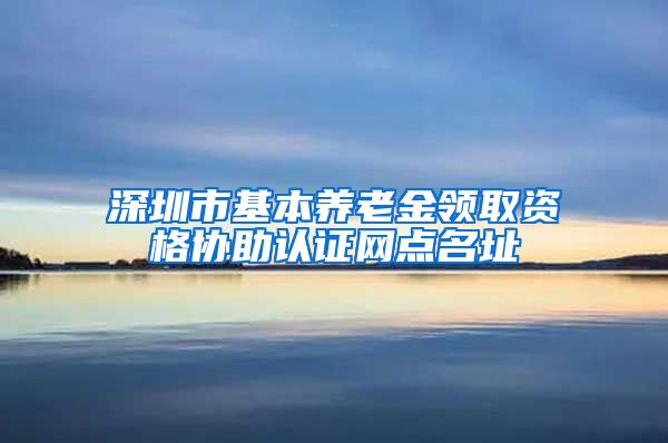深圳市基本养老金领取资格协助认证网点名址