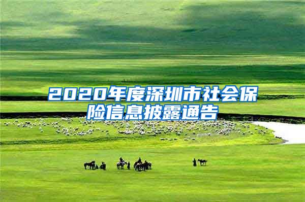 2020年度深圳市社会保险信息披露通告