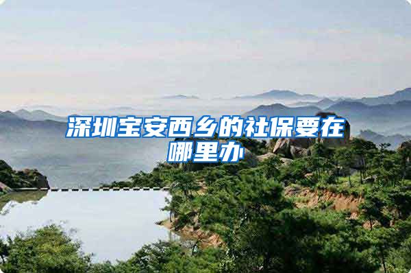 深圳宝安西乡的社保要在哪里办